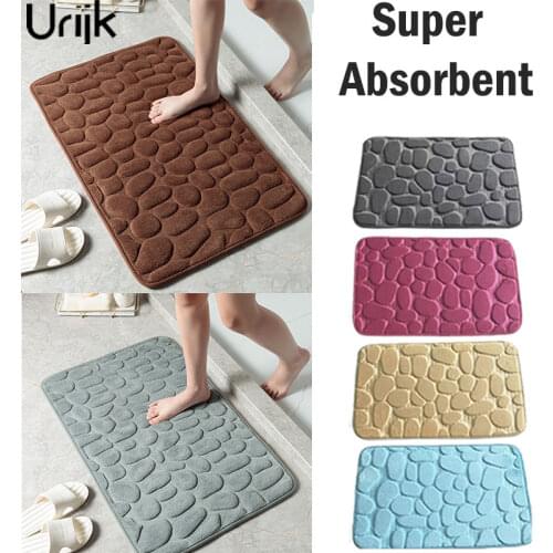 Non-Slip Bath Mats Super Absorbent Shower Bathroom Carpets Soft Toilet Floor Faux Rabbit Hair Rugs For Home Decor 4 Size 5 color