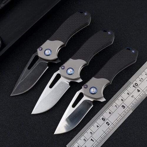 NEW OEM folding knife M390 blade aluminum alloy + carbon fiber handle outdoor camping tactical EDC fishing utility knife
