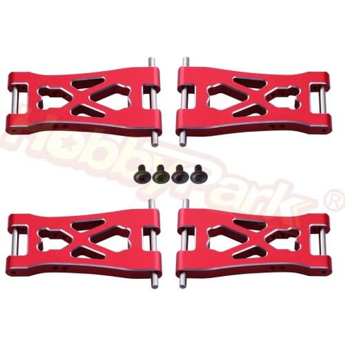 Obbypark Aluminum Front & Rear Lower Suspension Arms for 1/10 Redcat Blackout XTE Upgrade Parts, fit XBE SC Pro