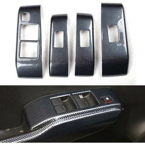 For Honda Fit 2008-2011 Right Hand Drive Car Window Lift Switch Panel Trim ABS Interior Styling Molding