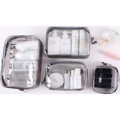 Transparent PVC Storage Bags Travel Organizer Clear Makeup Bag Beautician Cosmetic Bag Beauty Case Toiletry Bag Wash Bags