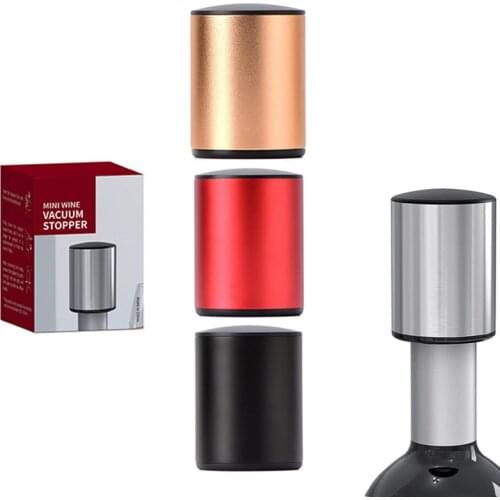 Wine Preserver Vacuum Air Pump Wine Bottle Stoppers Durable Stainless Steel Wine Stopper Leak-Proof Wine Beer Champagne Cap
