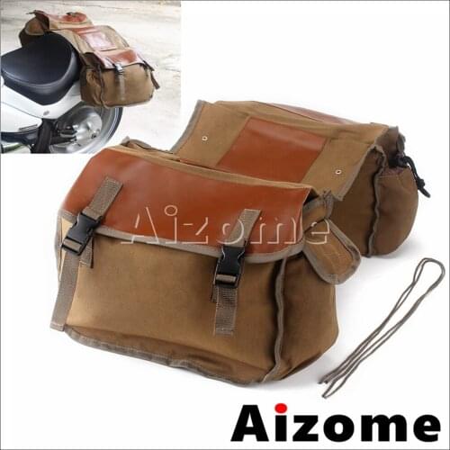 Motorcycle Bags Saddlebag Luggage Bag Canvas Panniers Rider Travel Storage Bag for Honda Shadow 750 CTX For Royal Enfield Bullet