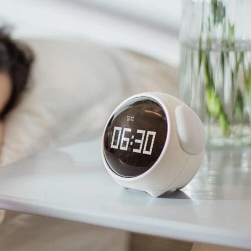 LED Digital Cute Expression Alarm Clock Multifunction USB Charging Clock Children Digital Night Wake Up Light Alarm Clock