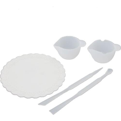 UV Resin DIY Casting Jewelry Tools Kit Including Silicone Cup Stirrers Spoon Pad