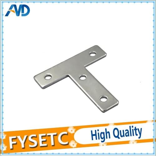 10Pcs Angle Plate Corner Brace Flat T Shape Repair Bracket 60mmx60mm For Aluminum Profile 2020 20x20 with 4 holes