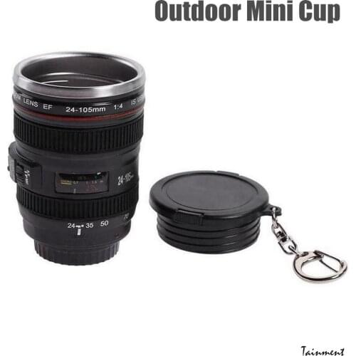Outdoor Mini Cups 50ml Camera Lens Mugs Stainless Steel Emulation Camera Thermos Cup For Outdoor Sports Camping, Hiking Portable