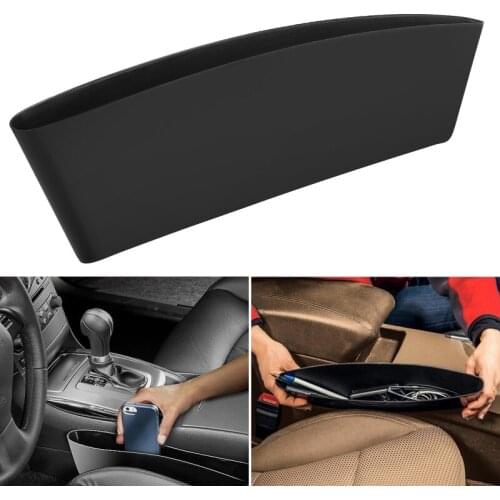 1PCS Universal Car Seat Gap Pocket Hanging Bag Drinks Phone Organizer Pocket Storage Box Seat Catcher Gap Slit Pocket Holder