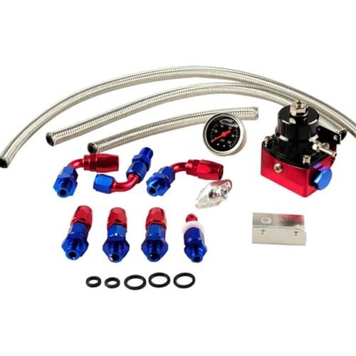 Universal fpr AN6 Fitting EFI fuel pressure regulator For 7MGTE MKIII with hose line,Fittings,Gauge