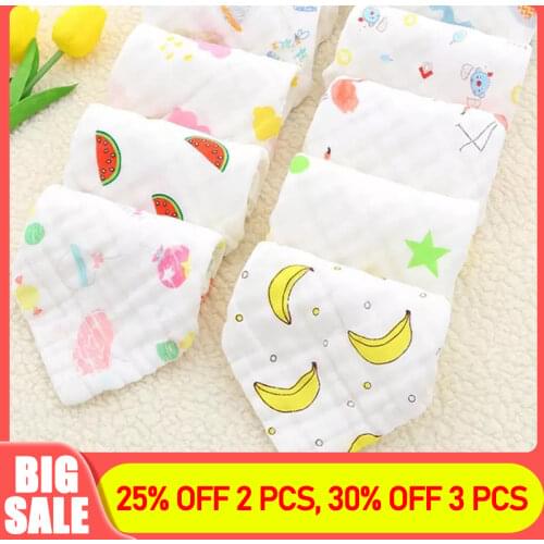 10 Pcs Baby Muslin Washcloth Cotton Gauze Infant Face Towel Newborn Handkerchief