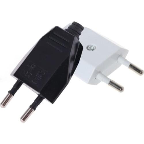 2Pcs German Type European 2 Pin Plugs Network Cables 2.5A 220V Electric Contact