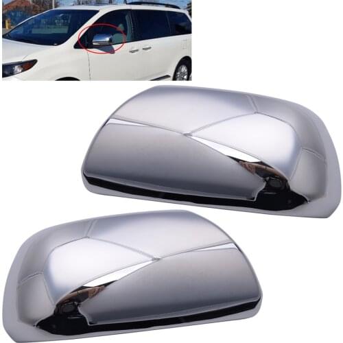 2pcs Car Side Door Wing Rearview Mirror Trim Cover Cap Housing Fit For Toyota Highlander Sienna 2011 2012 2013