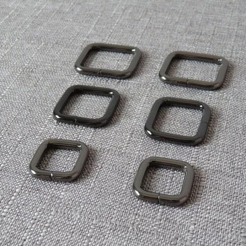 50pcs 15mm 20mm 25mm webbing metal belt square buckle D ring bag straps clasp dog leash rope garment DIY hardware accessory