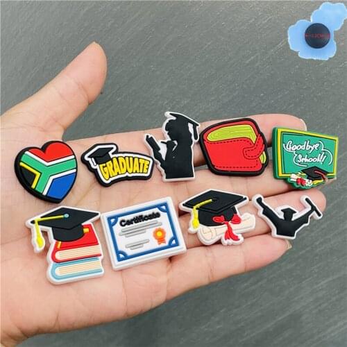 50pcs Wholesale Certificate Book PVC Garden Children Shoes Accessories Shoe Decorations Fit Backpack Croc Jibz Charm