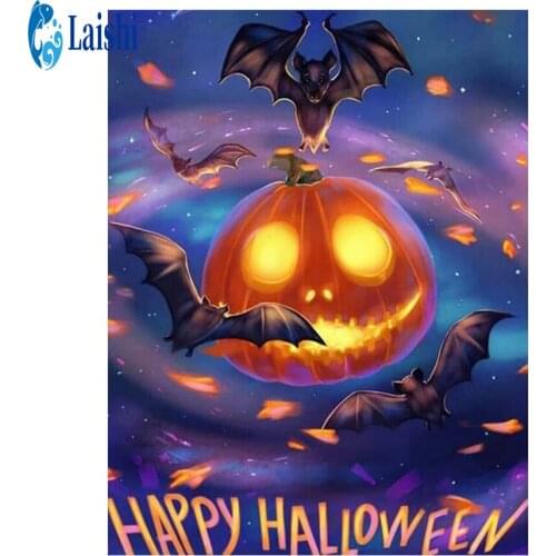 Diy Diamond Painting Abstract bird glowing pumpkin kit Diamond Picture embroidery Cross stitch Mosaic Gift Home Wall Decora