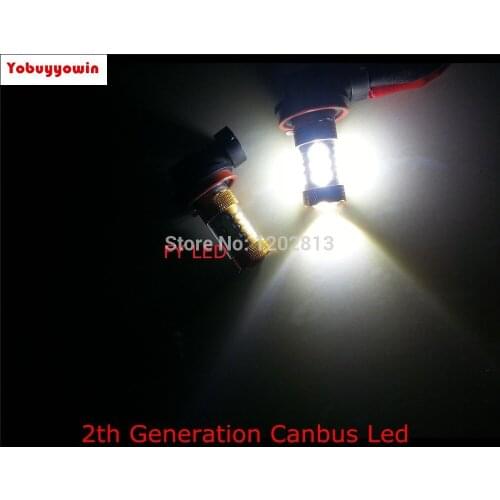 Free Shipping 2Pcs 80w CREE Chips LED Coche Luces antiNiebla Circulacion Diurna H11 H8 Lente Fog Light Driving Lamp White 6000K