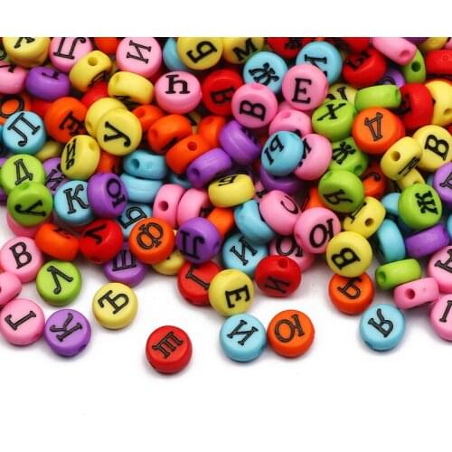 Colorful Mixed Round Acrylic Letter Beads 100-500pcs 4x7mm Spaced Beads for Jewelry Making DIY Necklace Bracelet Accessories