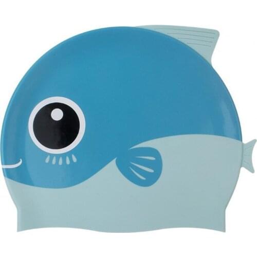 Swim Cap Cute Cartoon Silicone Children Fish Small Dinosaur Swimming Hat Waterproof Toughness for Boys Girls