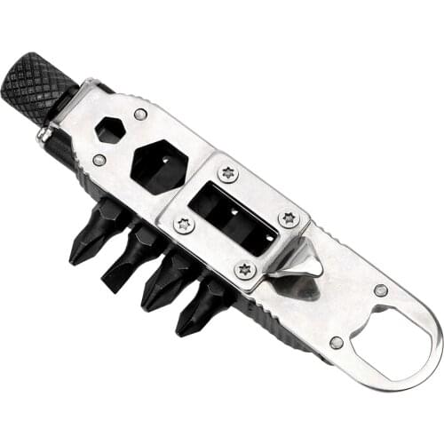 DIYWORK Hex Wrench Screwdriver Mini Tools Pocket Keychain Screwdriver LED Flashlight Opener Phillips Slotted Screwdriver Set