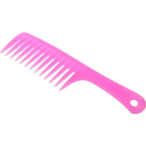 Girls Curl Hair Anti-static Heat Resistant Wide Tooth Handle Comb
