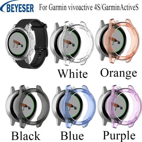 For Garmin vivoactive 4S/GarminActiveS TPU Protector Cover Case Protective Shell Smart Watch Protector Cases Lightweight Durable