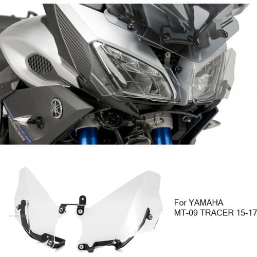 For YAMAHA MT-09 TRACER 2015 2016 2017 Headlight Guard Protector Transparent Lens Cover For YAMAHA MT09 Tracer 2015-2017