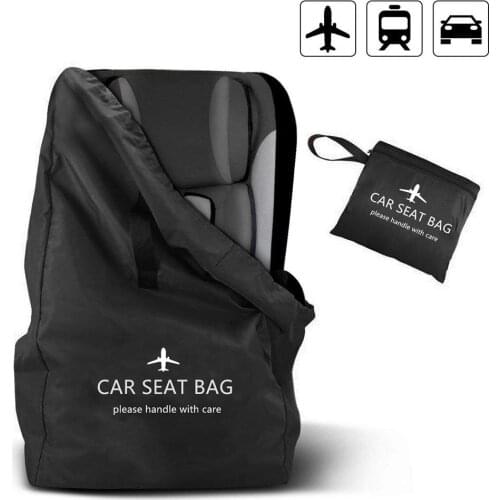 Double Shoulders Strap Baby Stroller Traveling Bag Balck Childrens Stroller Protecing Cover Kids Stroller Backpack Two Straps