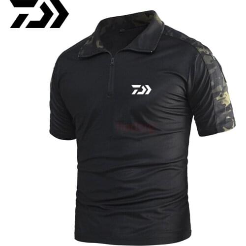 Daiwa Sun Protection Fishing Shirt Clothes Summer Fishing T Shirt Army Breathable Anti-Mosquito Outdoor Camping Travel Jersey