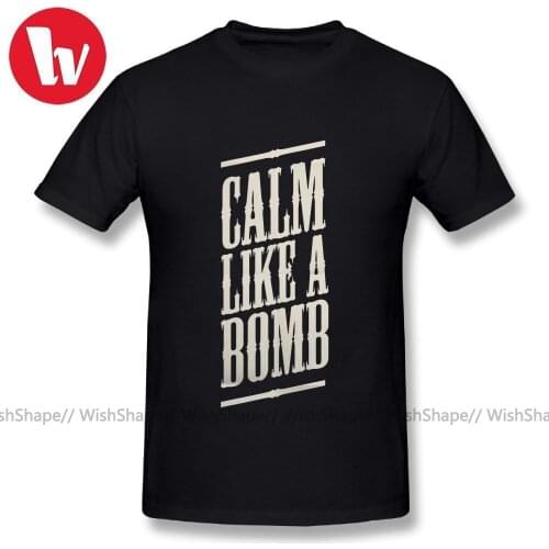 Rage Against The Machine T Shirt Letter Print CALM LIKE A BOMB T-Shirt Summer 100% Cotton T Shirts Awesome Graphic Tee Shirt