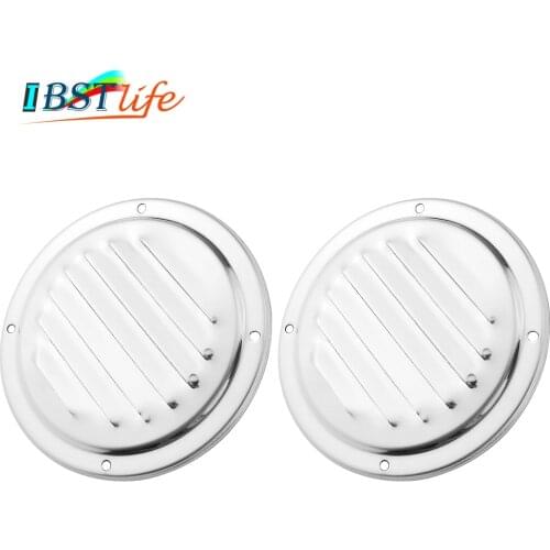 2PCS Marine Grade Stainless Steel 316 Boat Marine Round Air Vent Louver Vent Grille Ventilation Louvered Ventilator Grill Cover