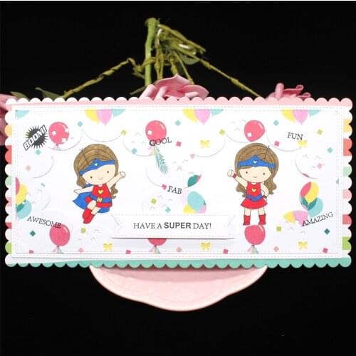 KSCRAFT Comic Burst Slimline Metal Cutting Dies Stencils for DIY Scrapbooking Decorative Embossing DIY Paper Cards