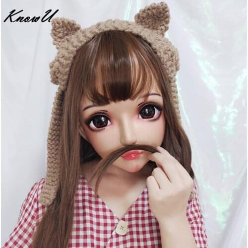 KnowU Kigurumi Mask Permanent Makeup Anime Resin Mask Female Face Mask Crossdresser cosplay crossplay женская маска