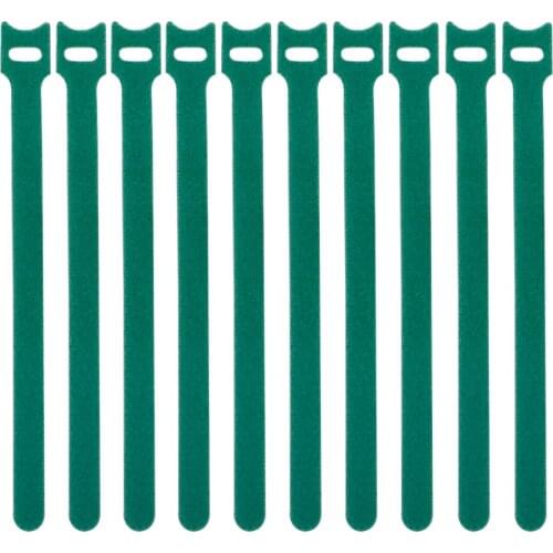 Reusable Plant Tie Velcro Microfiber Cloth Loop Cord Ties Green Polyesterd For Garden Durable Fabric Material Wrapping Paper