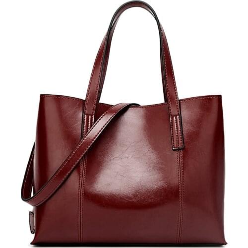 Fashion Women Shoulder Bag Large Luxury Messenger Women Bag Big Capacity Tote Bag Oil WaX Leather Crossbody Bag For Women