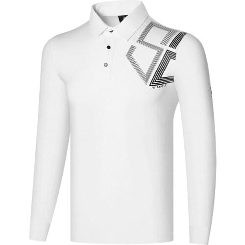 Men Golf Shirt 2021 Autumn New Clothing Long Sleeves Polo-Shirt