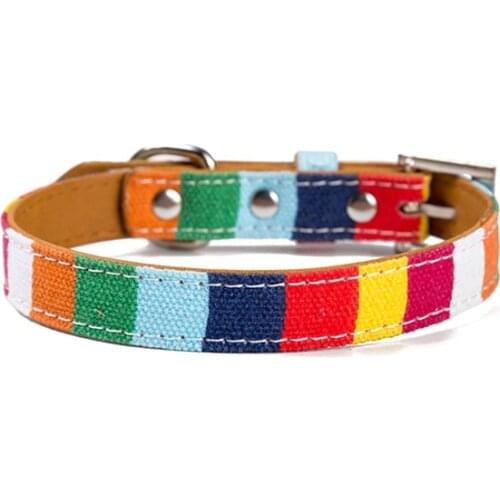 1 Pcs Pet Dog Puppy Cat Collar Neck Strap Colorful Adjustable Supplies for Party MUMR999