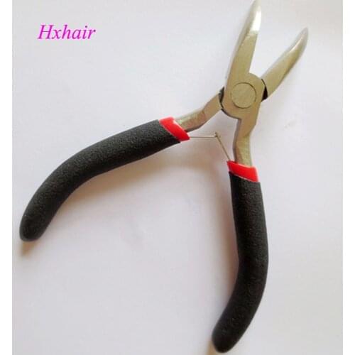 Black hair pliers Handle Curved Head without Teeth /Hair Extension Pliers /Hair Extension Tools