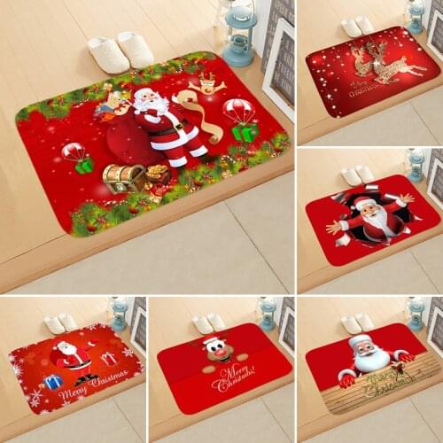 Christmas Decorations for Home Mat Outdoor Carpet Doormat Santa Christmas Ornaments New Year Decorations Adornos Navidad Noel