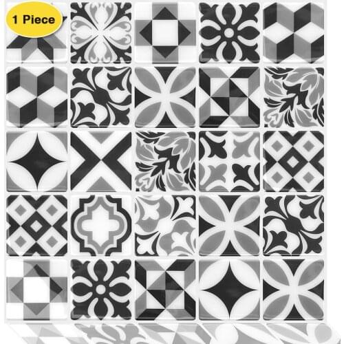 Erzaa Morocco Peel and Stick Backsplash 12x12 Inch Waterproof Self Adhesive Wall Tiles