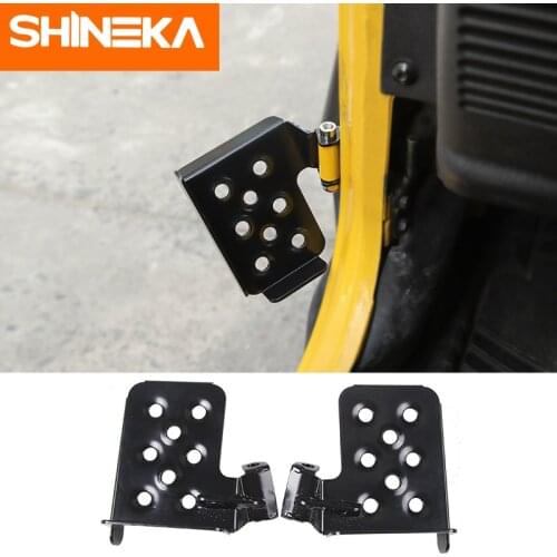 SHINEKA Metal Car Exterior Circular Hole Side Door Board Step Foot Pedal For Jeep Wrangler TJ 1997-2006 Car Styling Accessories
