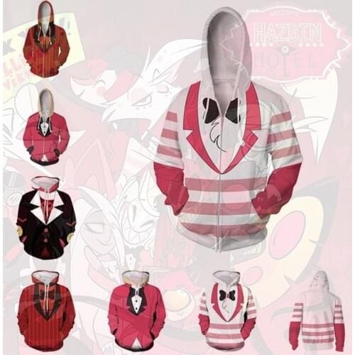 Anime Hoodie Sweatshirt Movie TV Hazbin Hotel Cosplay Costume Hoodie Jacket Coats Men Women Top