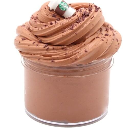 200ML Coffee Cup Fluffy Slime Cloud Slime Modeling Clay Rainbow Slime Toy For Kids Children Soft Reliever Lizun Floame