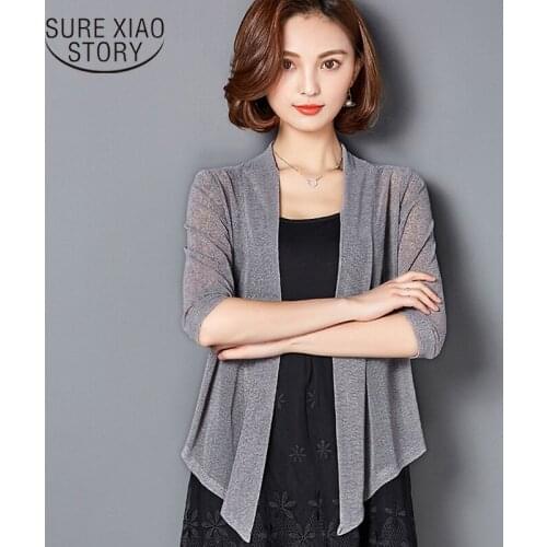 2021 New Arrival Fashion Plus Size Loose Women Shirt Women Casual Three Quarter Sleeve Autumn-Summer Ladies Shirt 595E 30