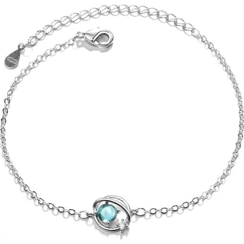 2019 new cute star craft blue crystal planet armband tiff bracelet womens bracelet jewelry free shipping