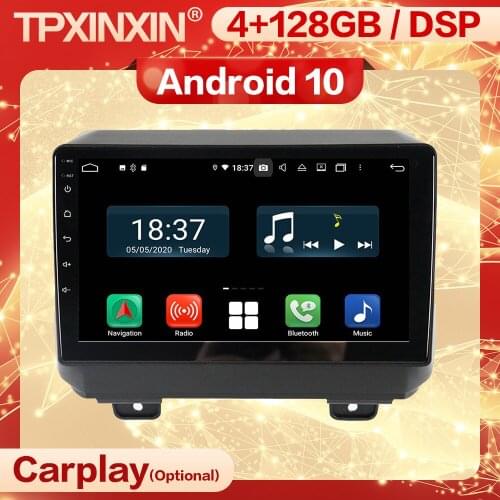 4+128G Carplay 2 Din Android 10 Multimedia Stereo Receiver For Jeep Wrangler 2019 2020 BT Navi Auto Radio Audio Player Head Unit