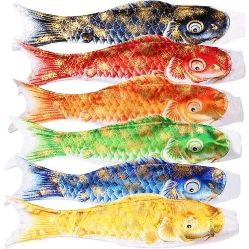 50/70/110cm Fish Flag Japanese Carp Windsock Streamer Colorful Carp Wind Wall Hanging Decoration