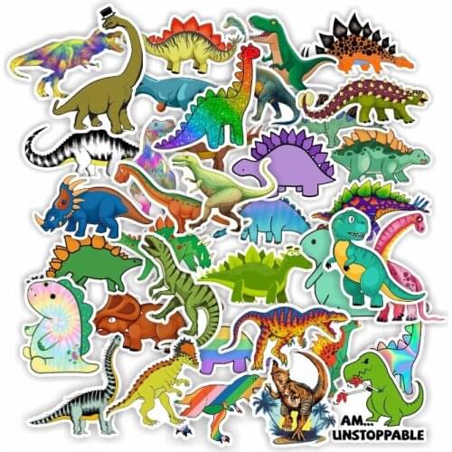 50PCS Cute Cartoon Dinosaur Stickers DIY Phone Snowboard Laptop Luggage Fridge Guitar Graffiti Waterproof Classic Stickers