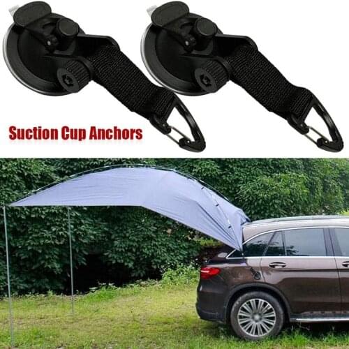 Outdoor Camping Tent Fixed Suction Cup Anchor Hook Universal Camping Tarp as Car Side Awning Pool Tarps Tents Securing Hook