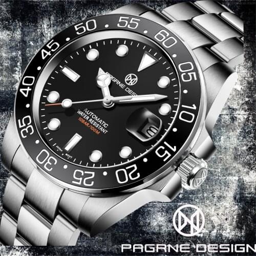 PAGANI DESIGN Top Brand Luxury Automatic Mechanical White Watch Men 100 Meters Waterproof Fashion Casual Night Light Watch Reloj