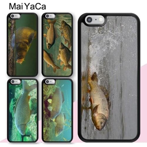 MaiYaCa CARP FISH FISHING Case For iPhone XR X XS Max 12 mini 11 Pro Max SE 2020 6S 7 8 Plus 5S Back Cell Housing Cover